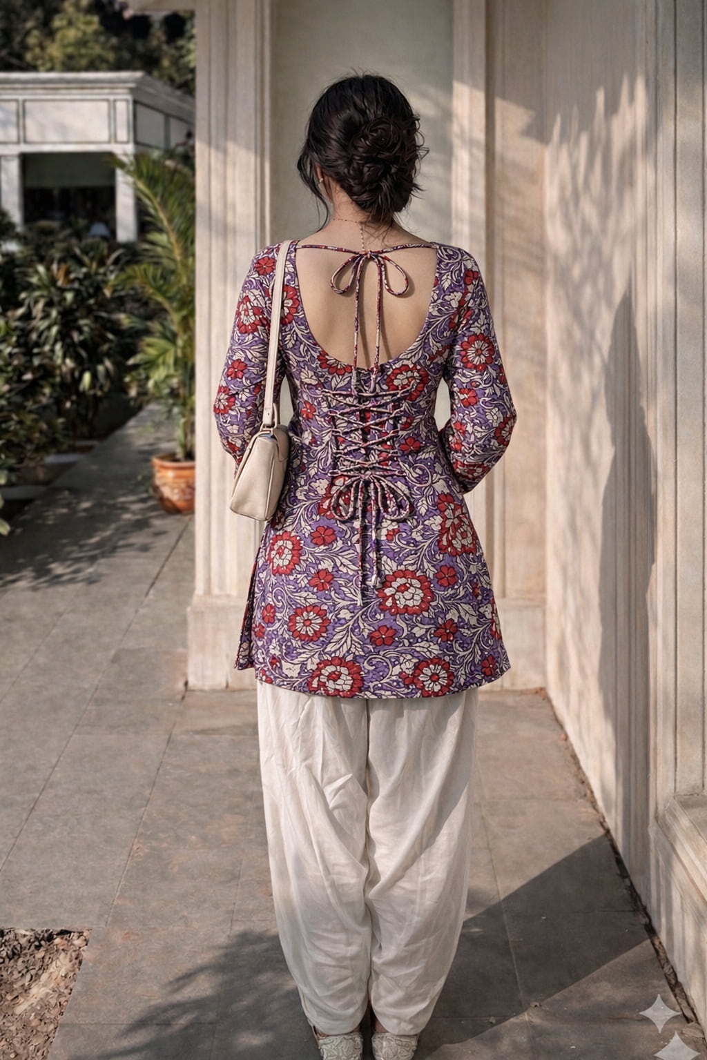House of the Handblock Jaipur Handblock Printed Pure Cotton Corset Kurti | U Neck Deep Back with String | XS to 6XL