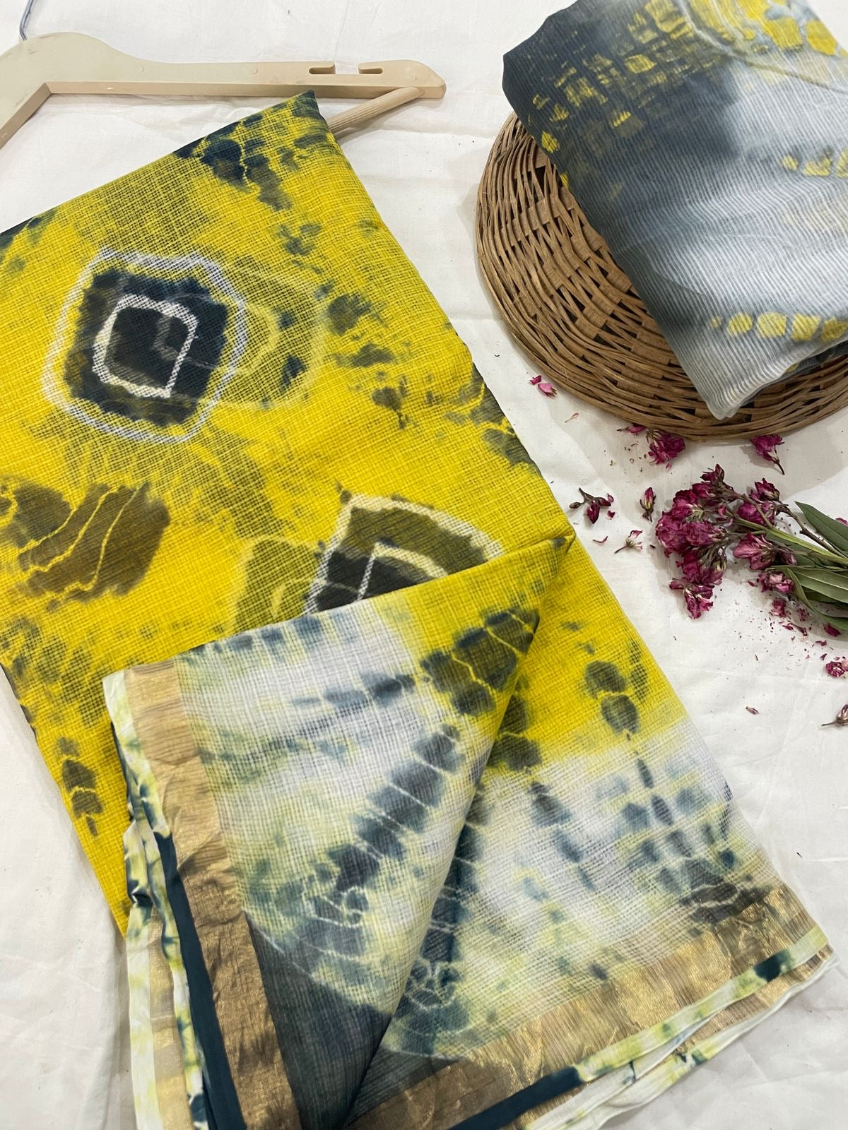 Pure Hand Block Printed Kota Doriya Saree with Blouse | Authentic Handcrafted Cotton Saree | House of the Handblock Jaipur