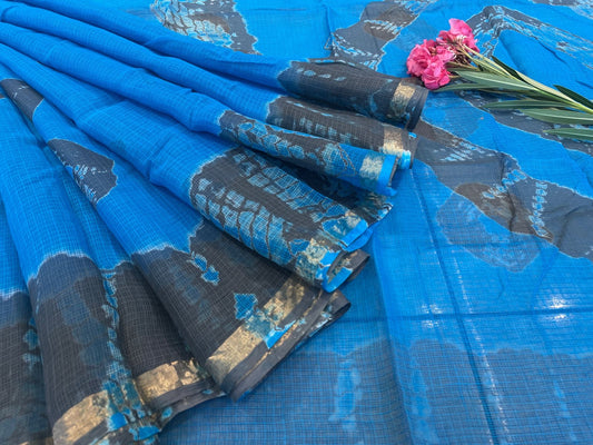 Pure Hand Block Printed Kota Doriya Saree with Blouse | Authentic Handcrafted Cotton Saree | House of the Handblock Jaipur