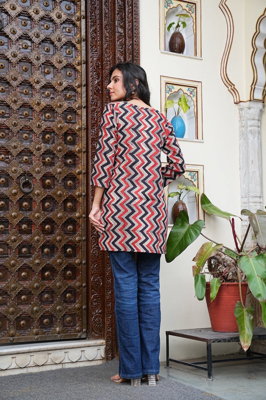 Women's Short Handblock Kurti – Pure Cotton | Jaipur Print