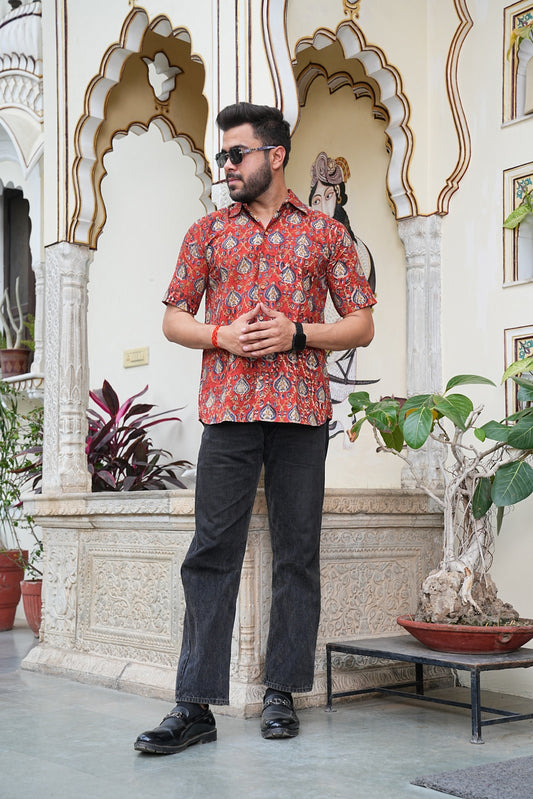 Men’s Pure Cotton Handblock Shirts – Comfortable & Sustainable
