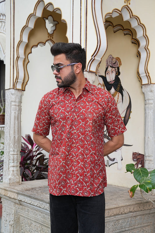 Men’s Pure Cotton Handblock Shirts – Comfortable & Sustainable