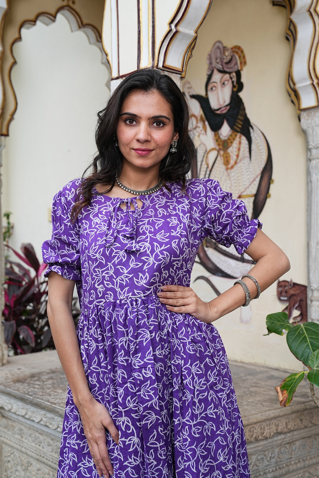 Women's Handblock Bagru Cotton Dress – Stylish & Breathable