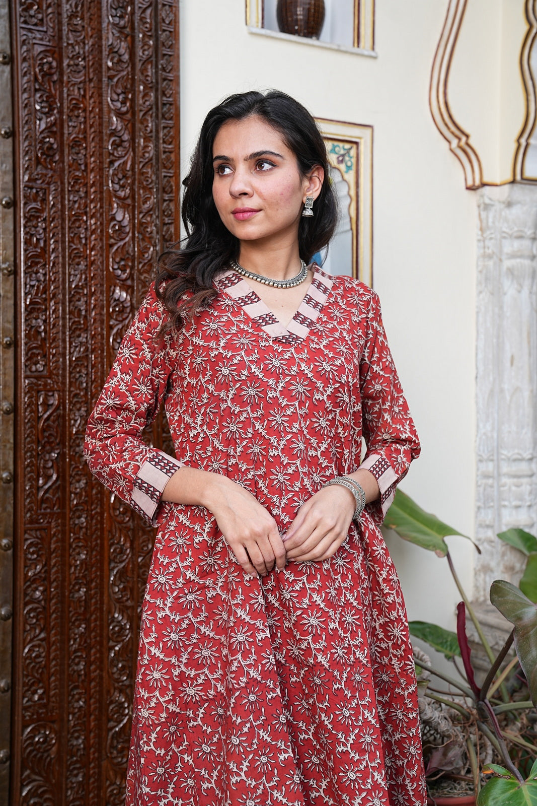 Handblock Printed Cotton Plazo Set – Earthy Elegance by House of the Handblock