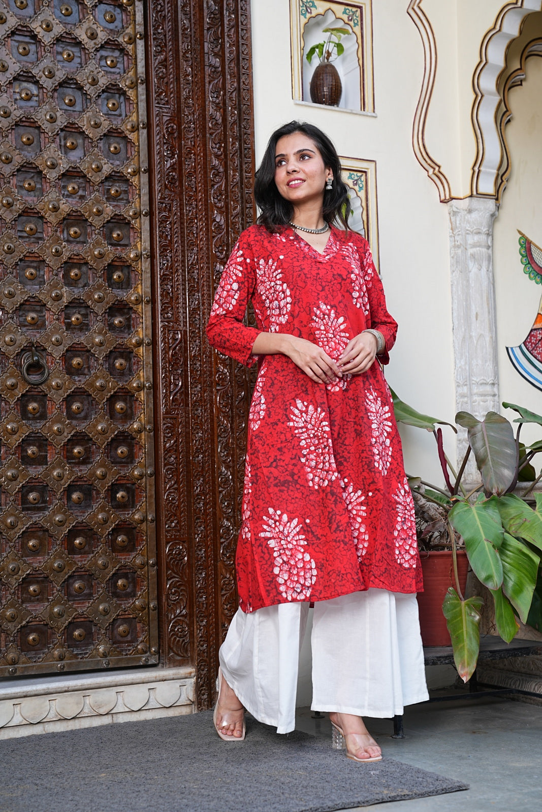 Handblock Printed Cotton Plazo Set – Earthy Elegance by House of the Handblock