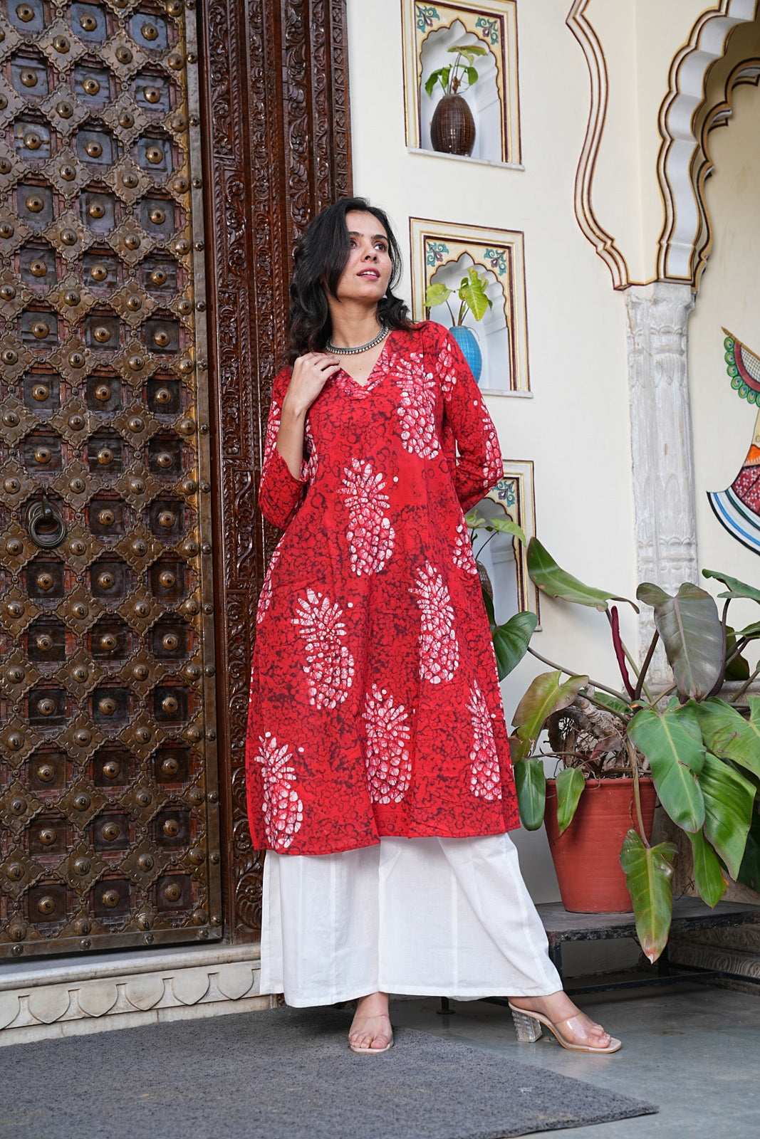 Handblock Printed Cotton Plazo Set – Earthy Elegance by House of the Handblock