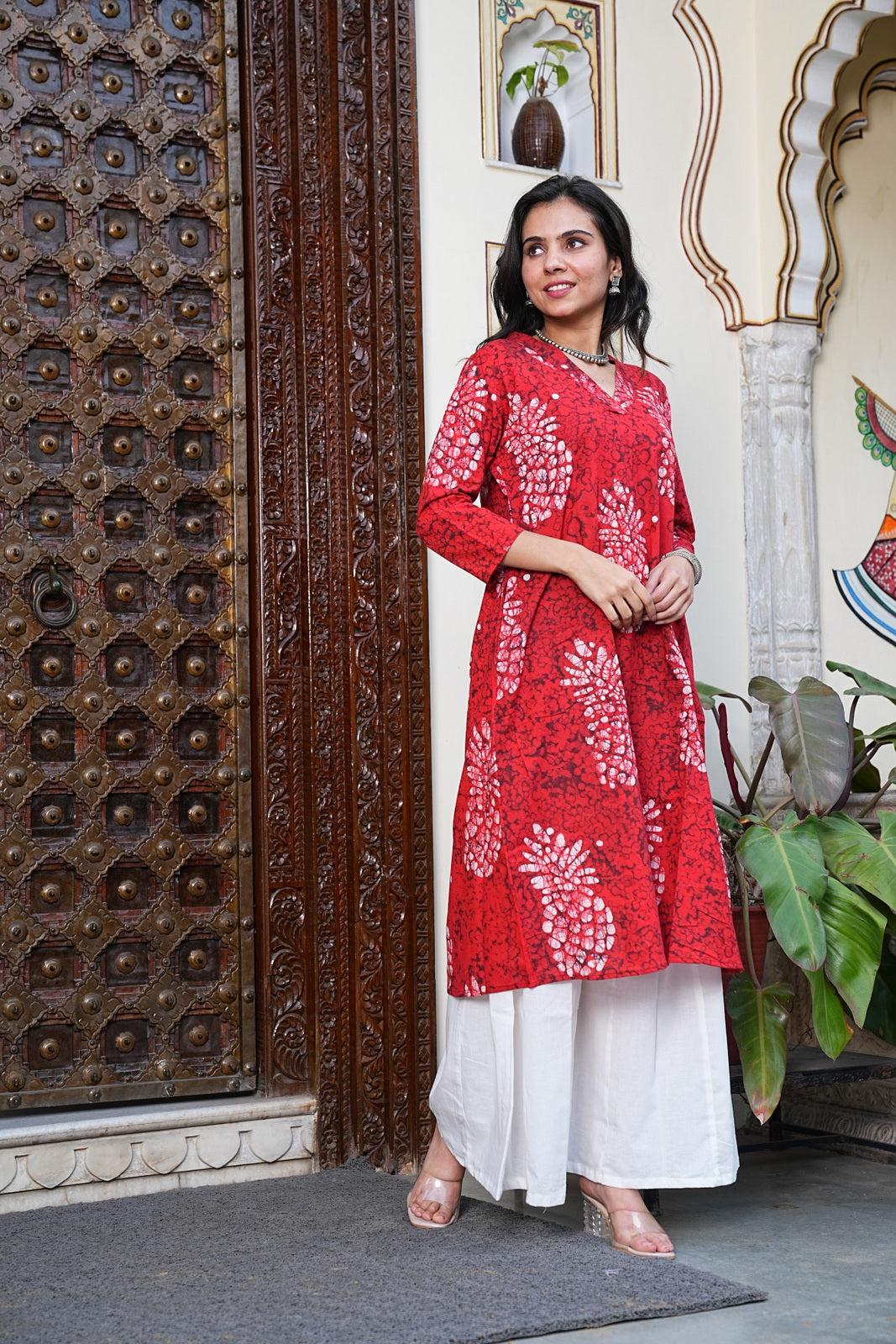 Handblock Printed Cotton Plazo Set – Earthy Elegance by House of the Handblock