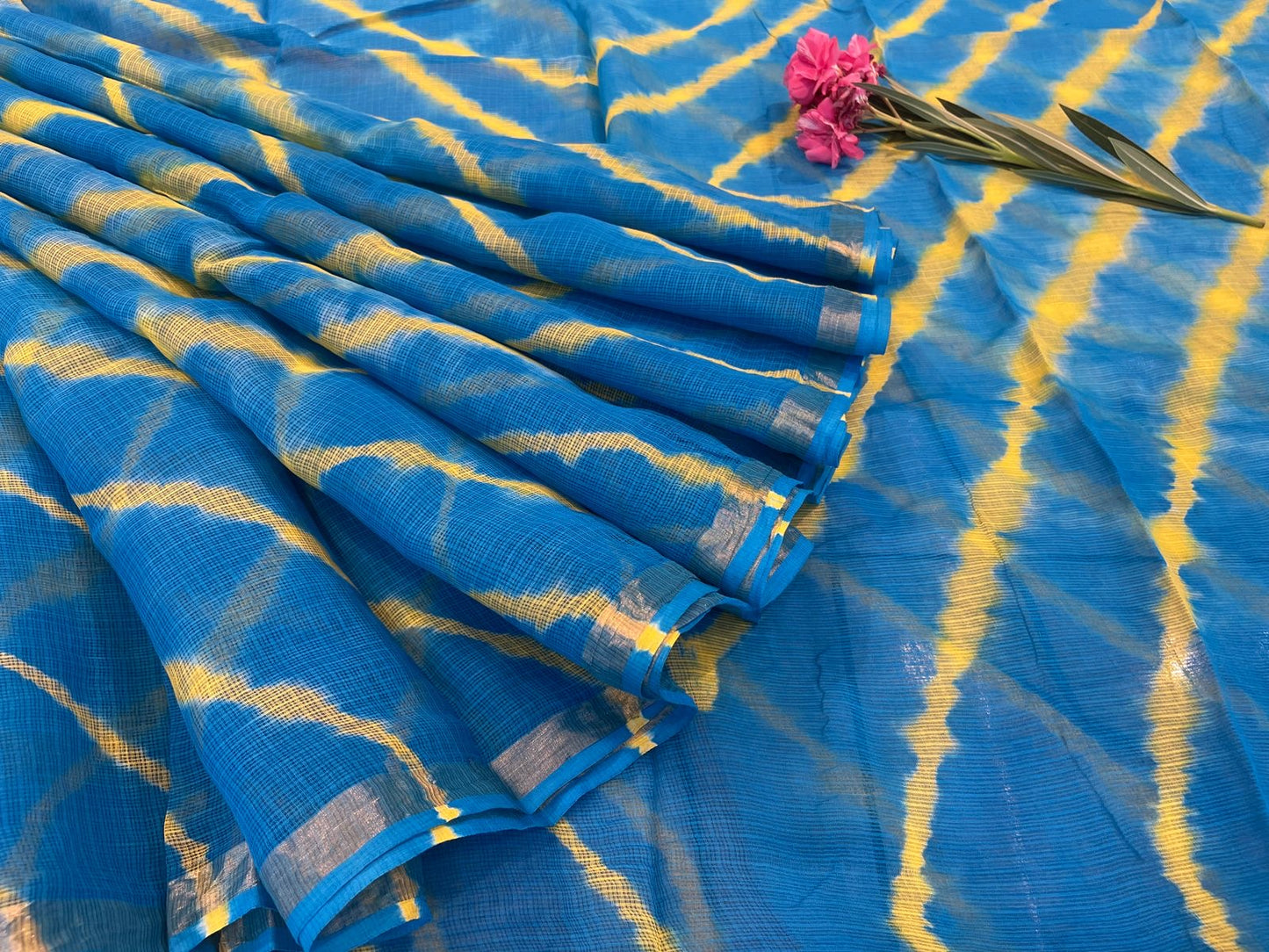 Pure Hand Block Printed Kota Doriya Saree with Blouse | Authentic Handcrafted Cotton Saree | House of the Handblock Jaipur