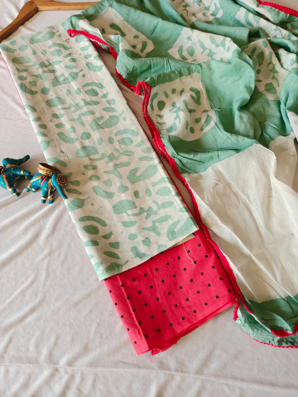 Handblock Printed Unstitched Cotton Suit Set – House of the Handblock
