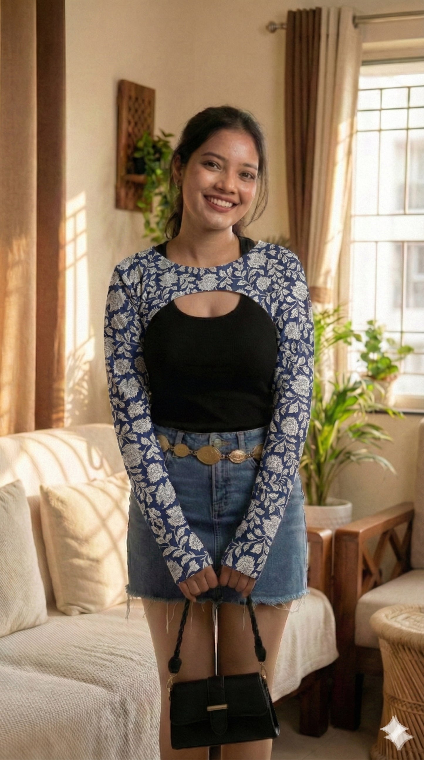 Corset Convertible Handblock Printed Cotton Kurti | House of the Handblock