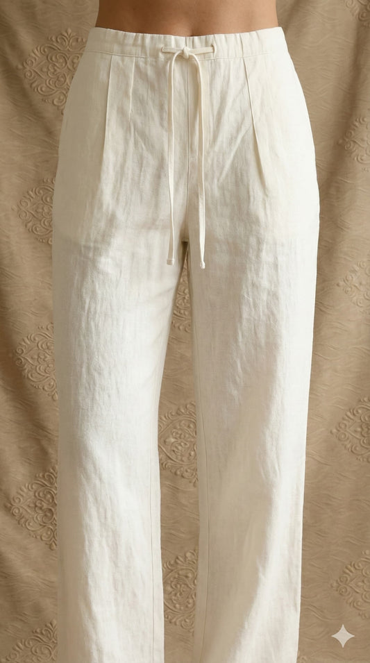 Pure Cotton Flex Linen Plazo Pants | Perfect Fit with Side Pockets | Gen-Z Comfort Wear – House of the Handblock