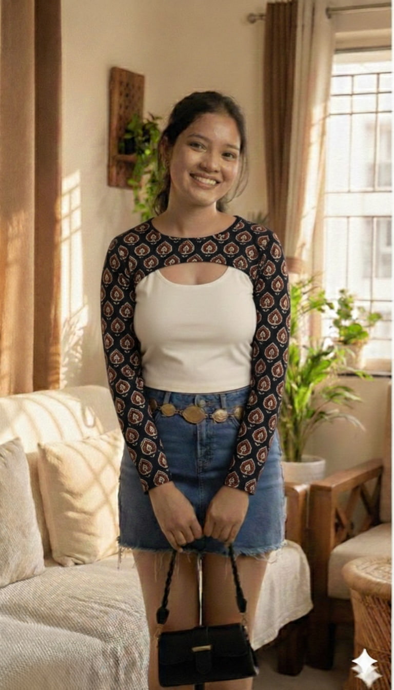 Corset Convertible Handblock Printed Cotton Kurti | House of the Handblock