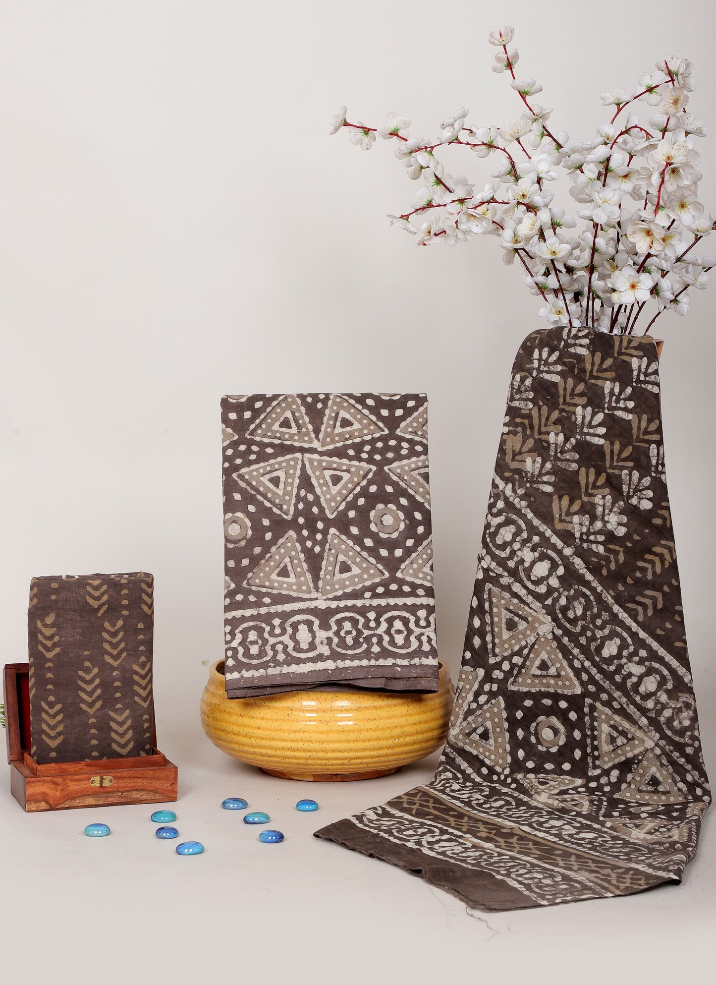 Handblock Printed Unstitched Cotton Suit Set – House of the Handblock