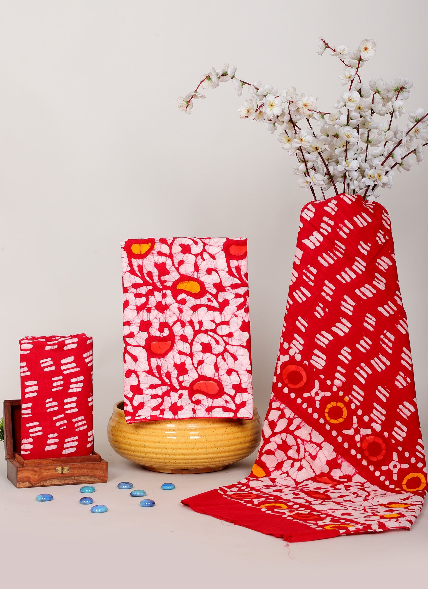 Handblock Printed Unstitched Cotton Suit Set – House of the Handblock