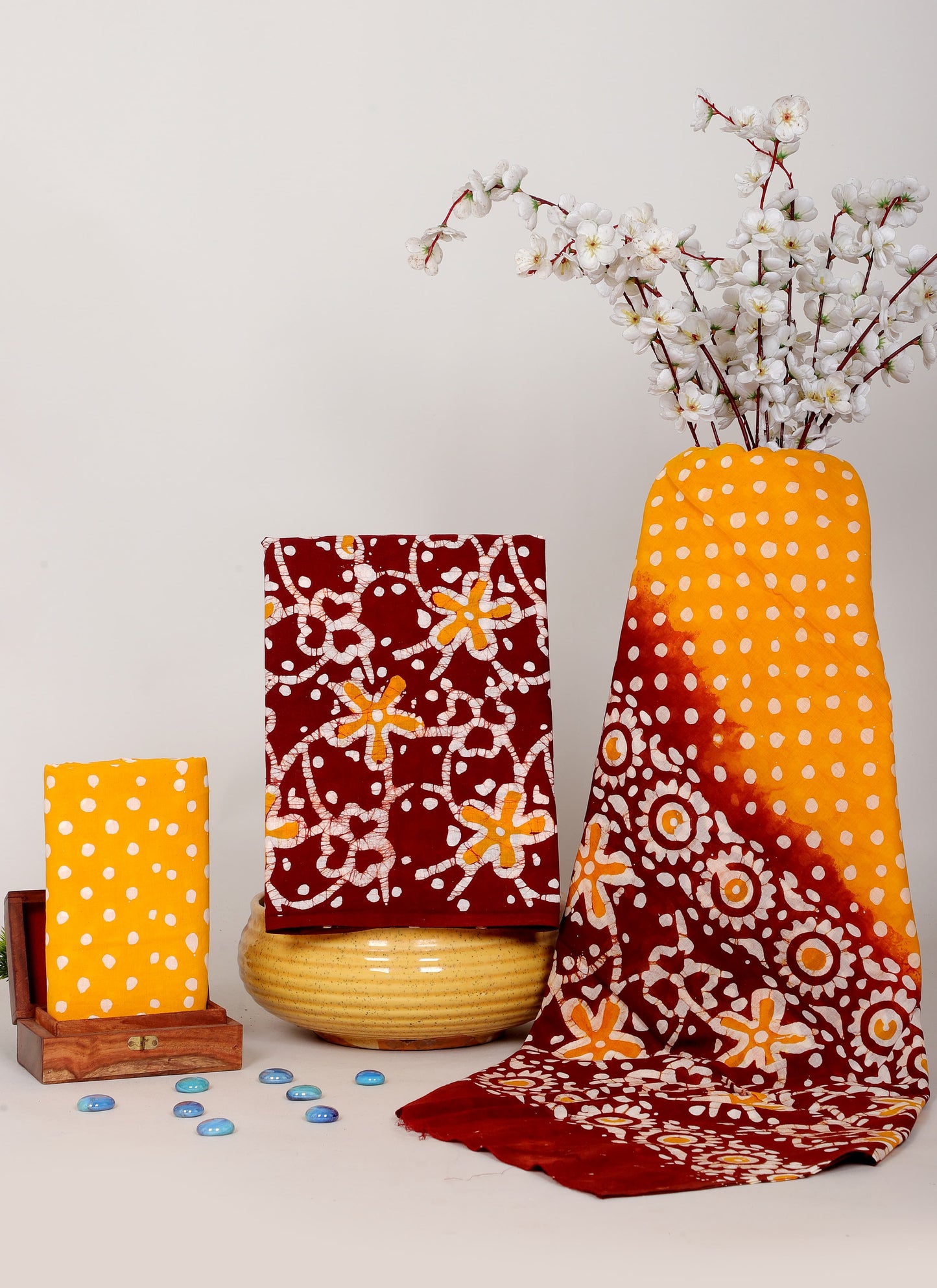 Handblock Printed Unstitched Cotton Suit Set – House of the Handblock