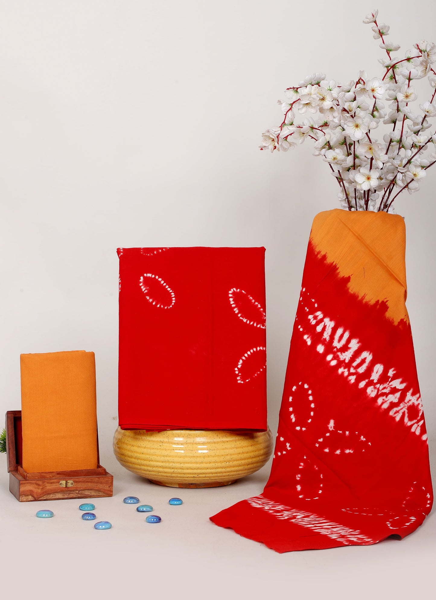 Handblock Printed Unstitched Cotton Suit Set – House of the Handblock