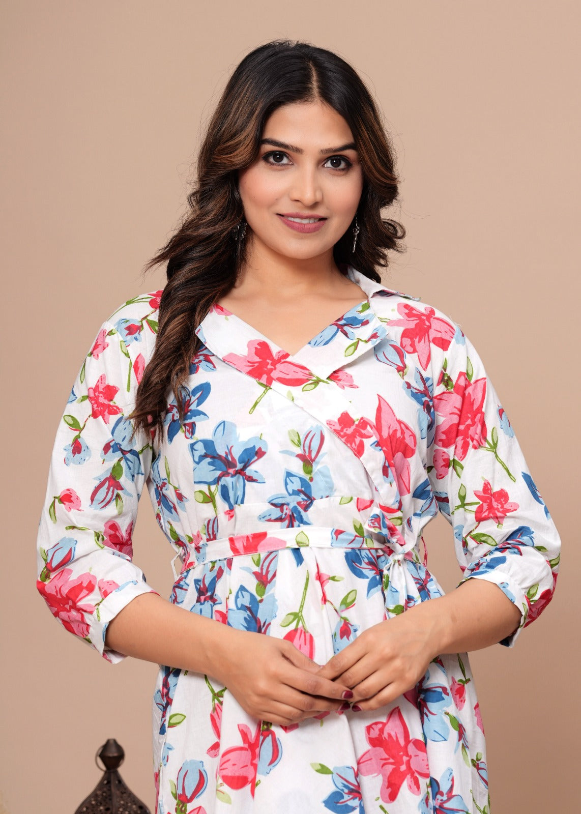 Pure Cotton Jaipuri Umbrella Dress – Printed Onepiece Kurti for Women