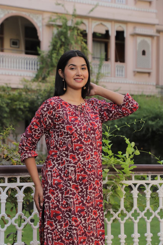 Summer Office Collection of Handblock Cotton Kurtis-House of the Handblock Jaipur