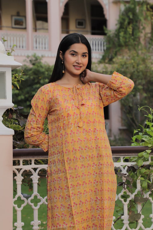 Summer Office Collection of Handblock Cotton Kurtis-House of the Handblock Jaipur