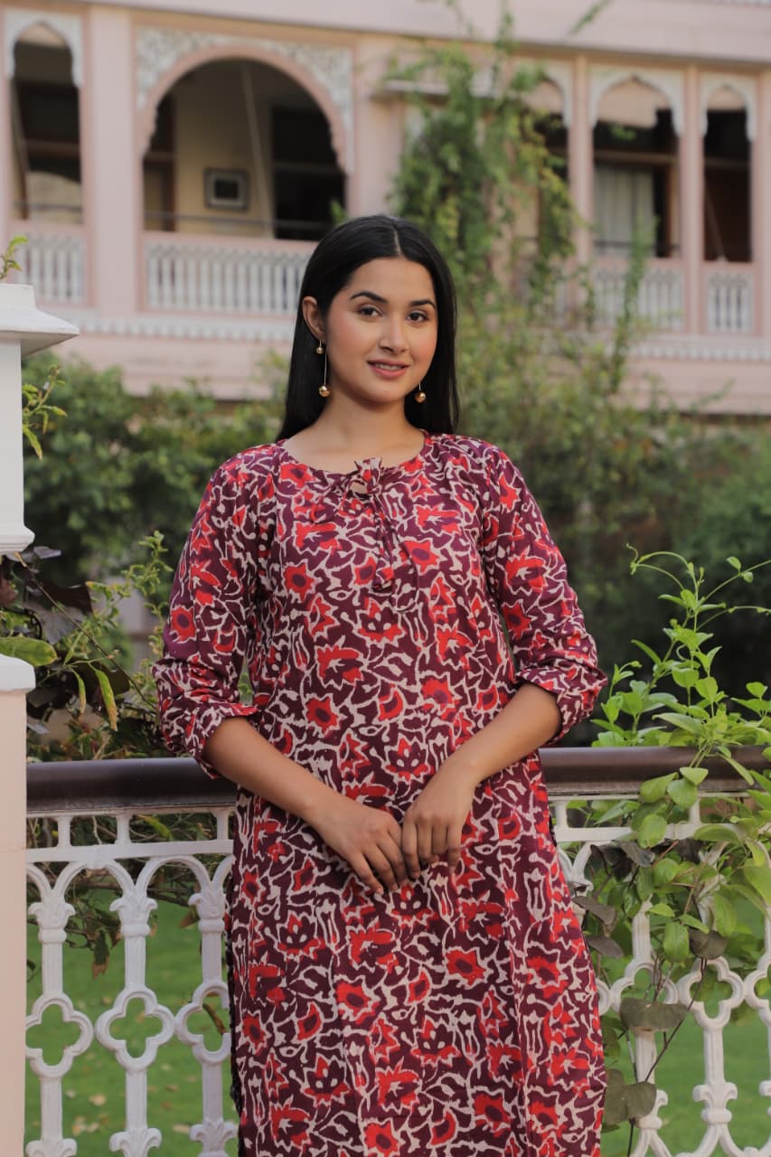 Summer Office Collection of Handblock Cotton Kurtis-House of the Handblock Jaipur