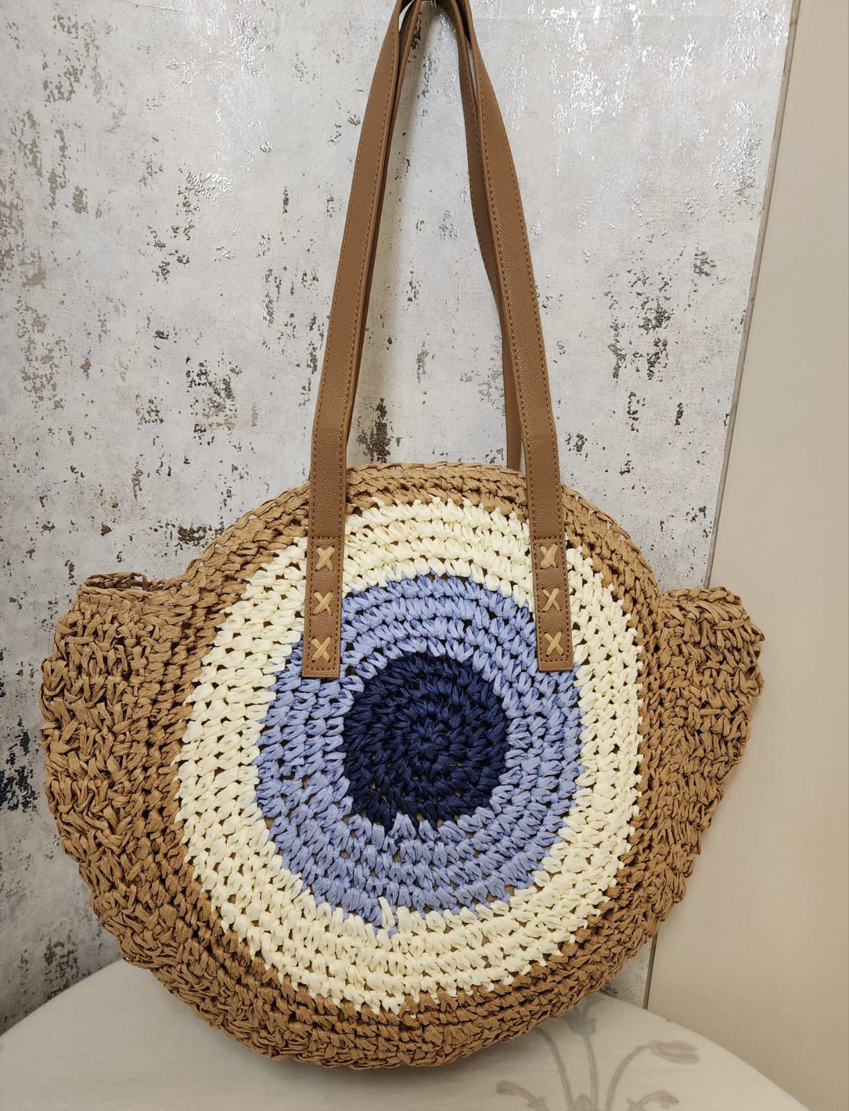 The Round Shape Beach Tote | Lightweight & Foldable Big Size Bag | Durable Fabric – House of the Handblock