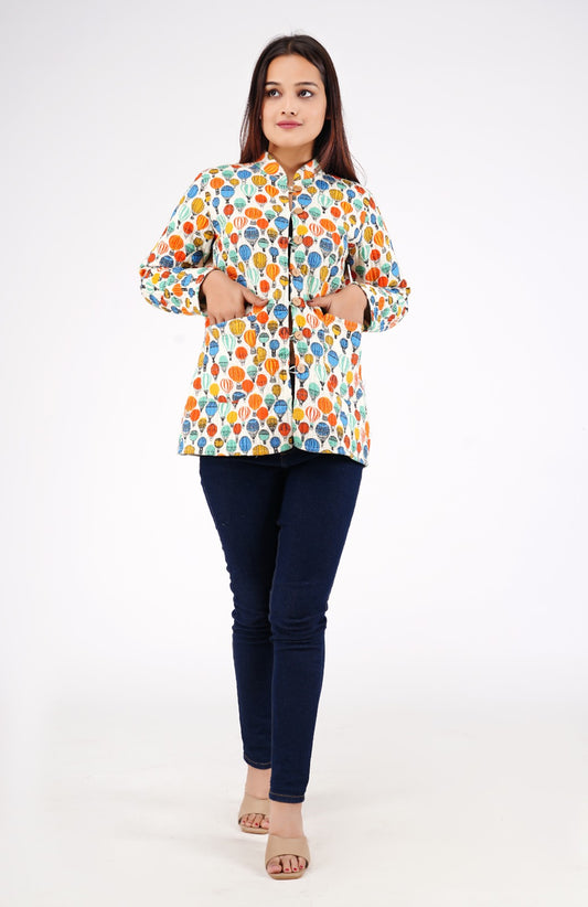 Jaipuri Quilted Reversible Cotton Winter Jacket | Custom Prints | Sizes XXS–7XL | House of the Handblock