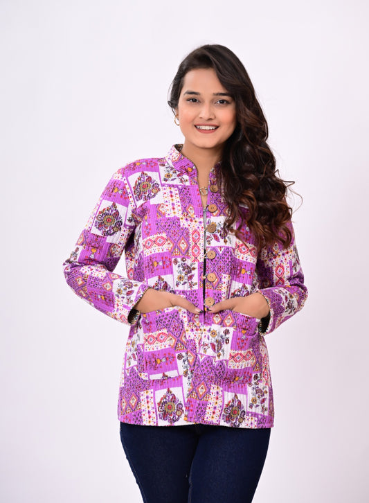 Jaipuri Quilted Reversible Cotton Winter Jacket | Custom Prints | Sizes XXS–7XL | House of the Handblock