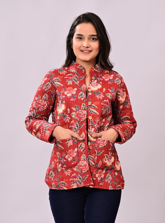 Jaipuri Quilted Reversible Cotton Winter Jacket | Custom Prints | Sizes XXS–7XL | House of the Handblock