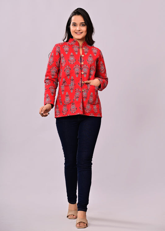 Jaipuri Quilted Reversible Cotton Winter Jacket | Custom Prints | Sizes XXS–7XL | House of the Handblock