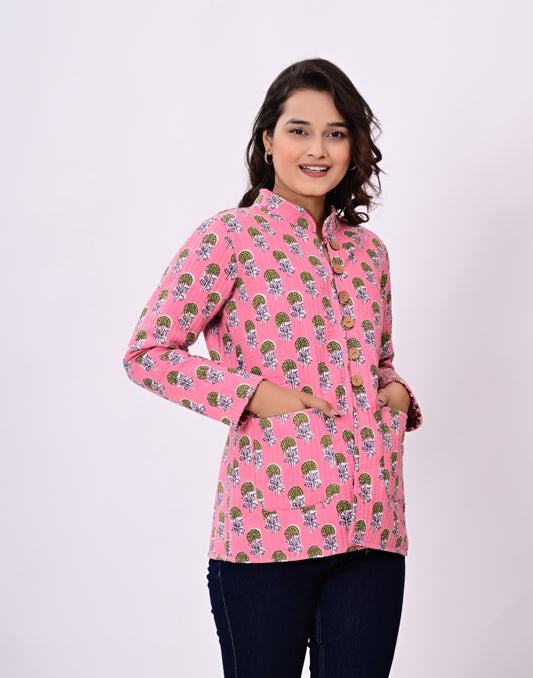 Jaipuri Quilted Reversible Cotton Winter Jacket | Custom Prints | Sizes XXS–7XL | House of the Handblock