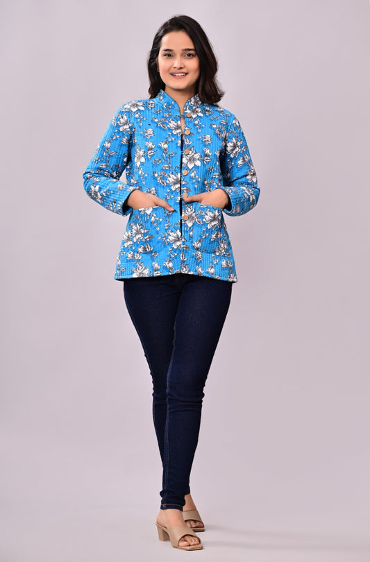 Jaipuri Quilted Reversible Cotton Winter Jacket | Custom Prints | Sizes XXS–7XL | House of the Handblock