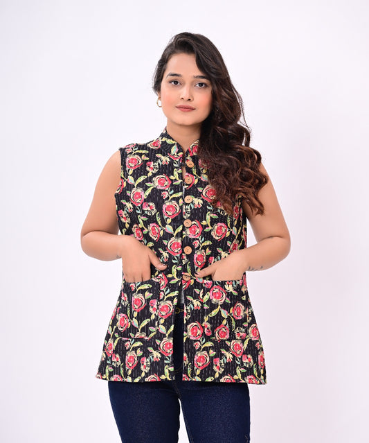 Jaipuri Quilted Reversible Cotton Winter Jacket | Custom Prints | Sizes XXS–7XL | House of the Handblock