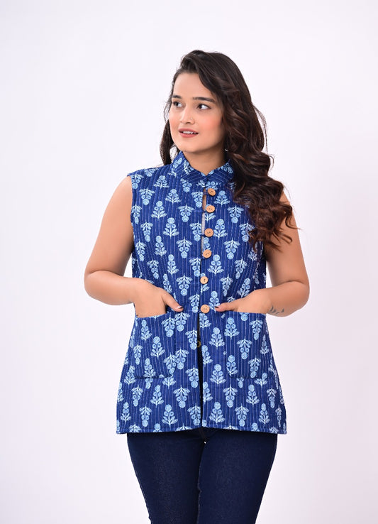 Jaipuri Quilted Reversible Cotton Winter Jacket | Custom Prints | Sizes XXS–7XL | House of the Handblock