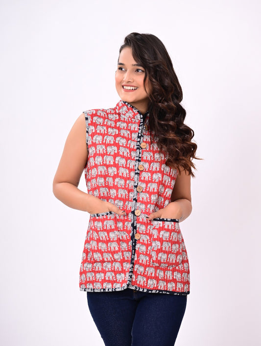 Jaipuri Quilted Reversible Cotton Winter Jacket | Custom Prints | Sizes XXS–7XL | House of the Handblock