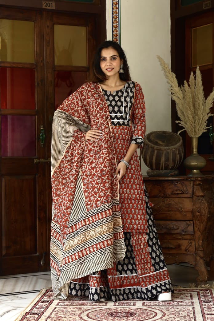 KURTA WITH SKIRT & DUPATTA