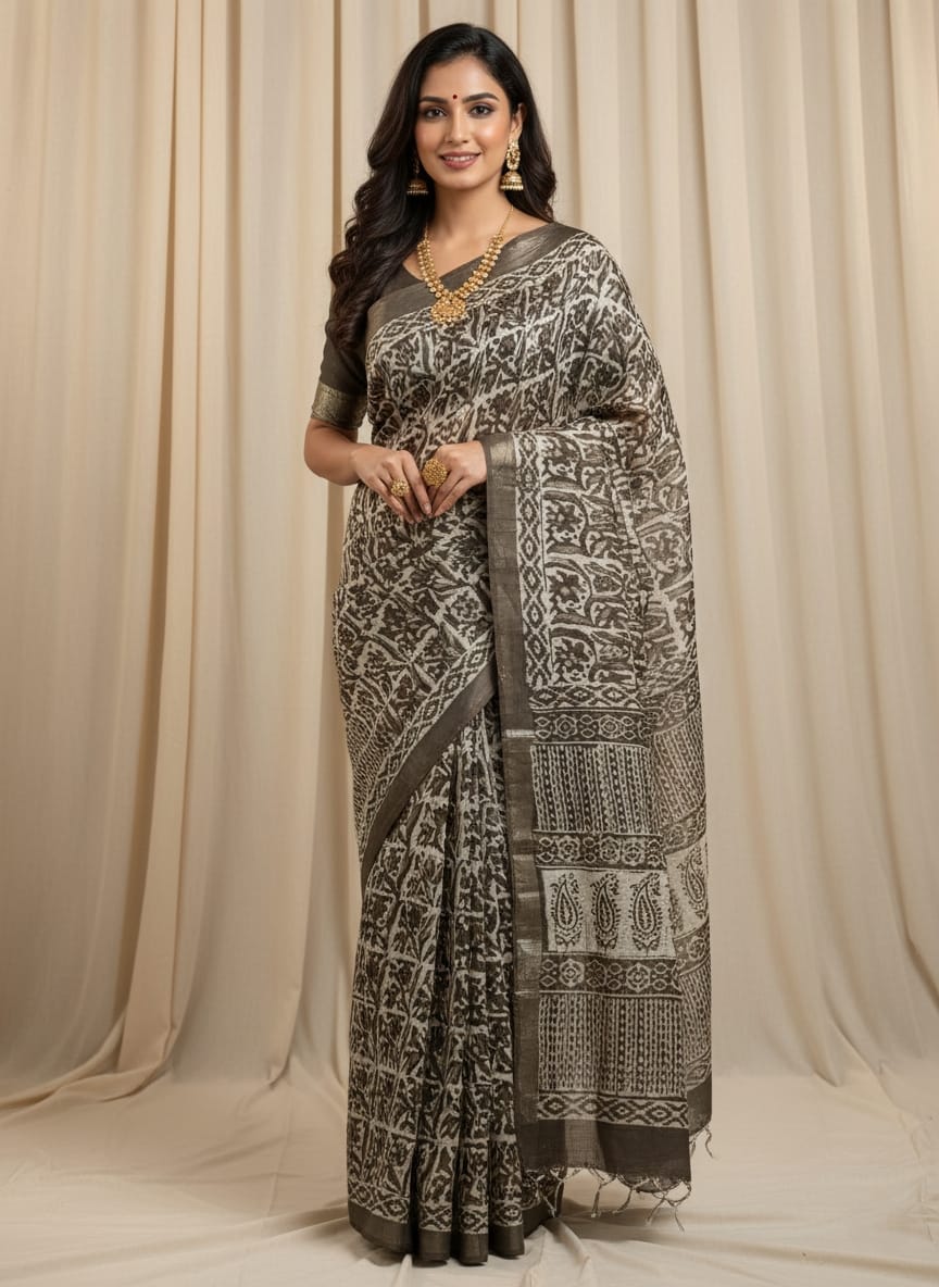 LINEN COTTON SAREE