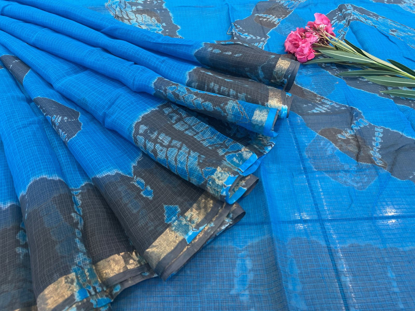 Pure Hand Block Printed Kota Doriya Saree with Blouse | Authentic Handcrafted Cotton Saree | House of the Handblock Jaipur