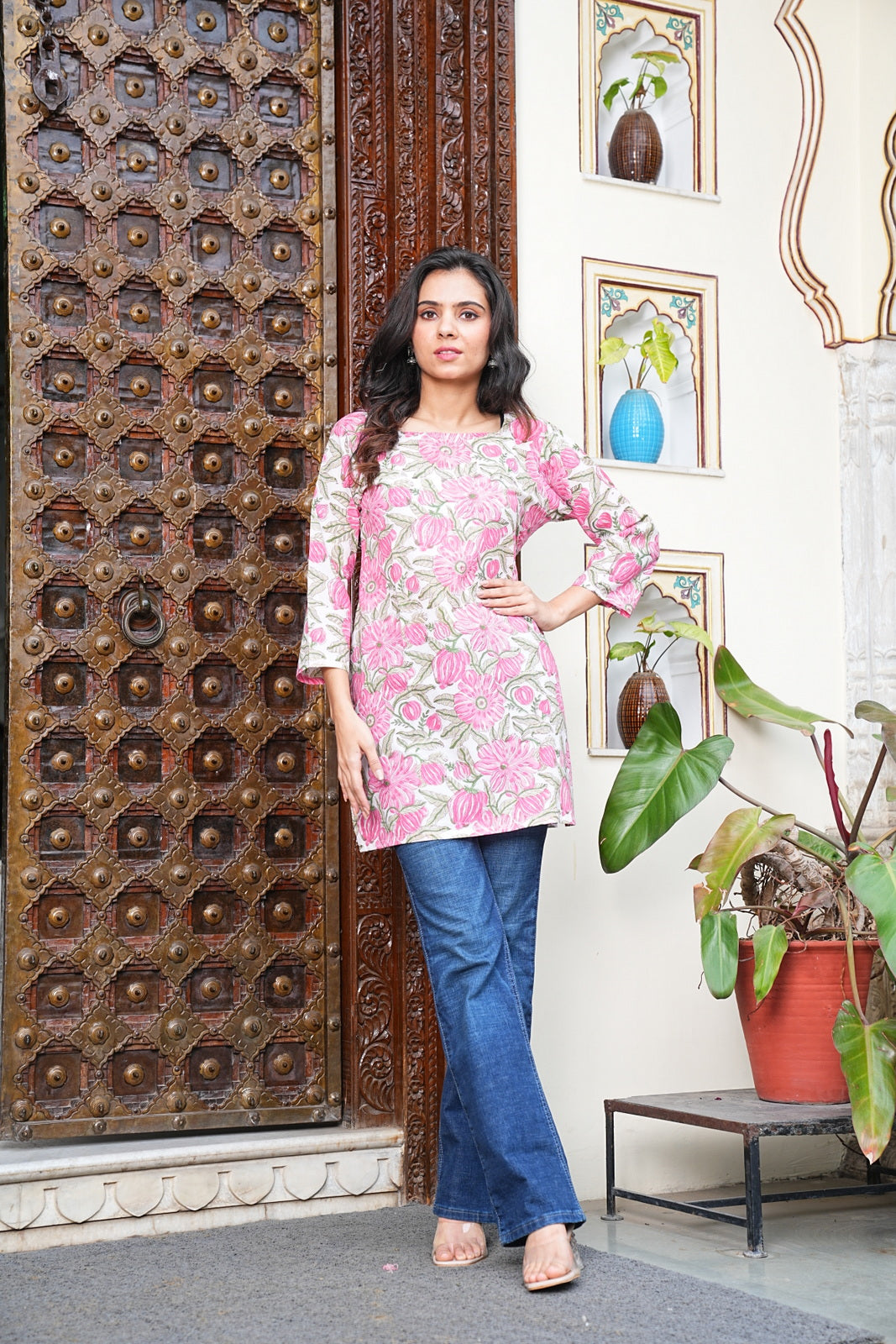 Women's Short Handblock Kurti – Pure Cotton | Jaipur Print