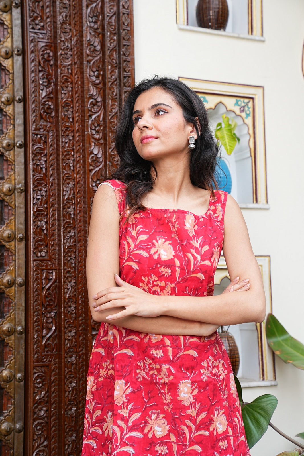 Sleeveless Handblock Cotton Short Tunic – Ethical & Comfortable Outfit