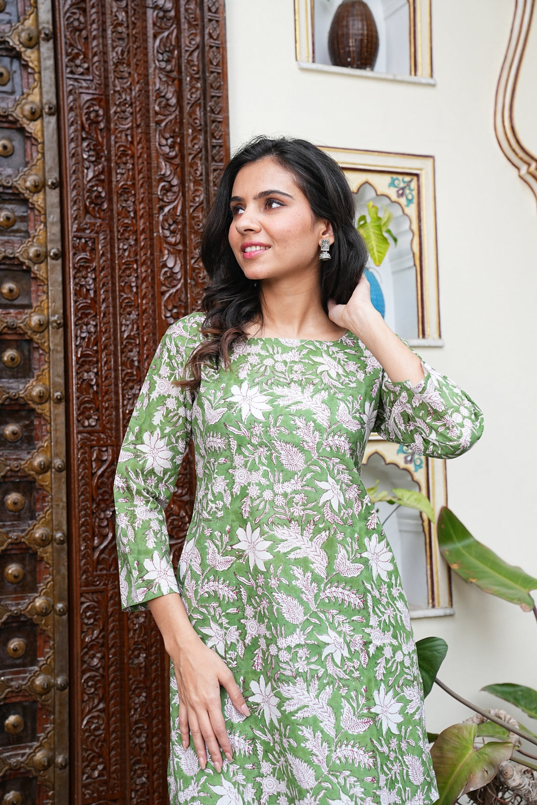 Women's Short Handblock Kurti – Pure Cotton | Jaipur Print