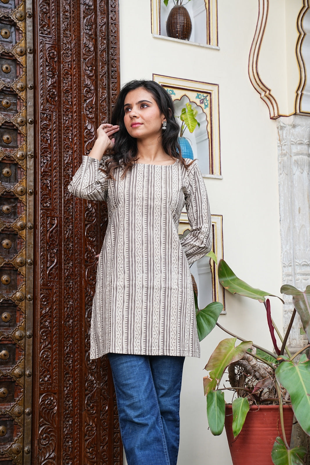 Women's Short Handblock Kurti – Pure Cotton | Jaipur Print