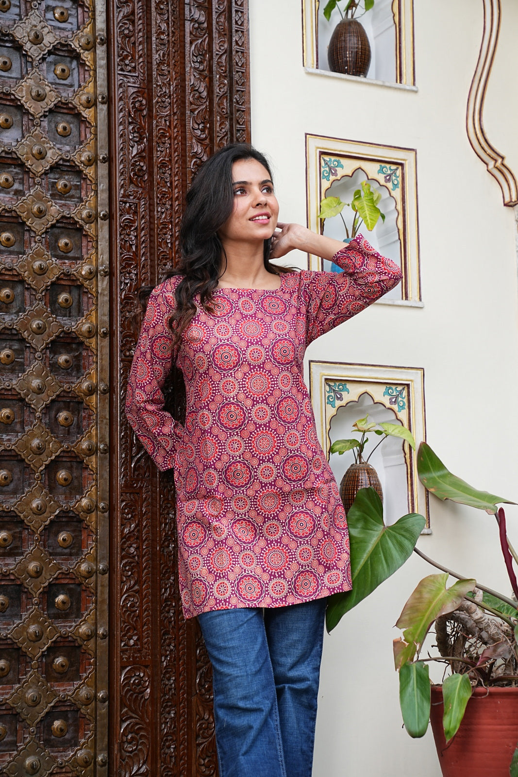 Women's Short Handblock Kurti – Pure Cotton | Jaipur Print
