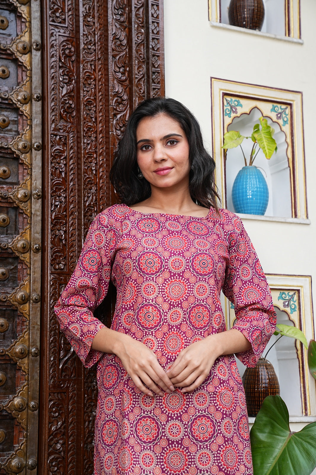 Women's Short Handblock Kurti – Pure Cotton | Jaipur Print