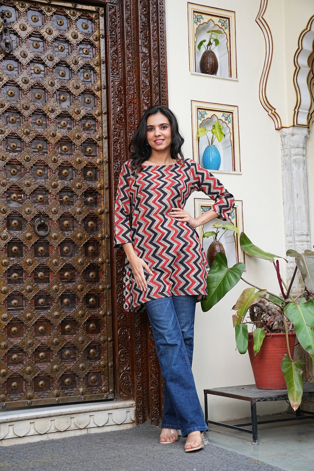 Women's Short Handblock Kurti – Pure Cotton | Jaipur Print