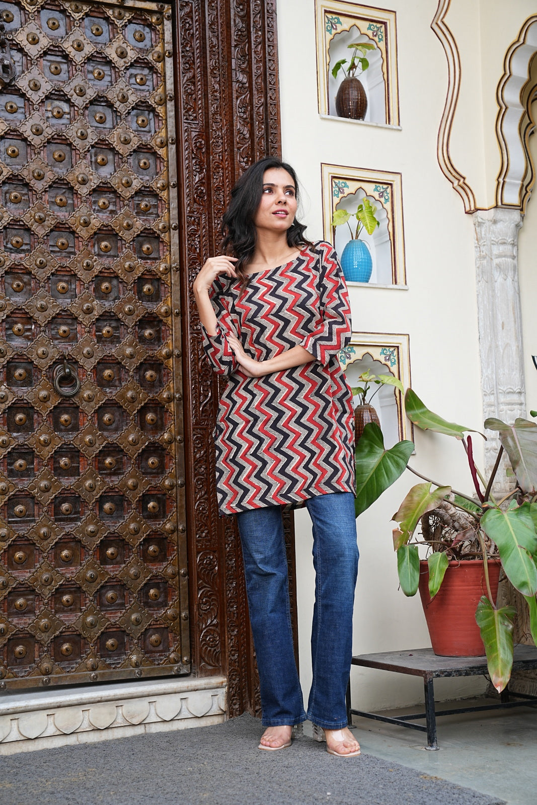 Women's Short Handblock Kurti – Pure Cotton | Jaipur Print