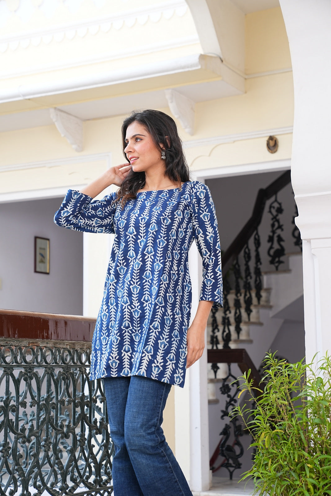 Women's Short Handblock Kurti – Pure Cotton | Jaipur Print