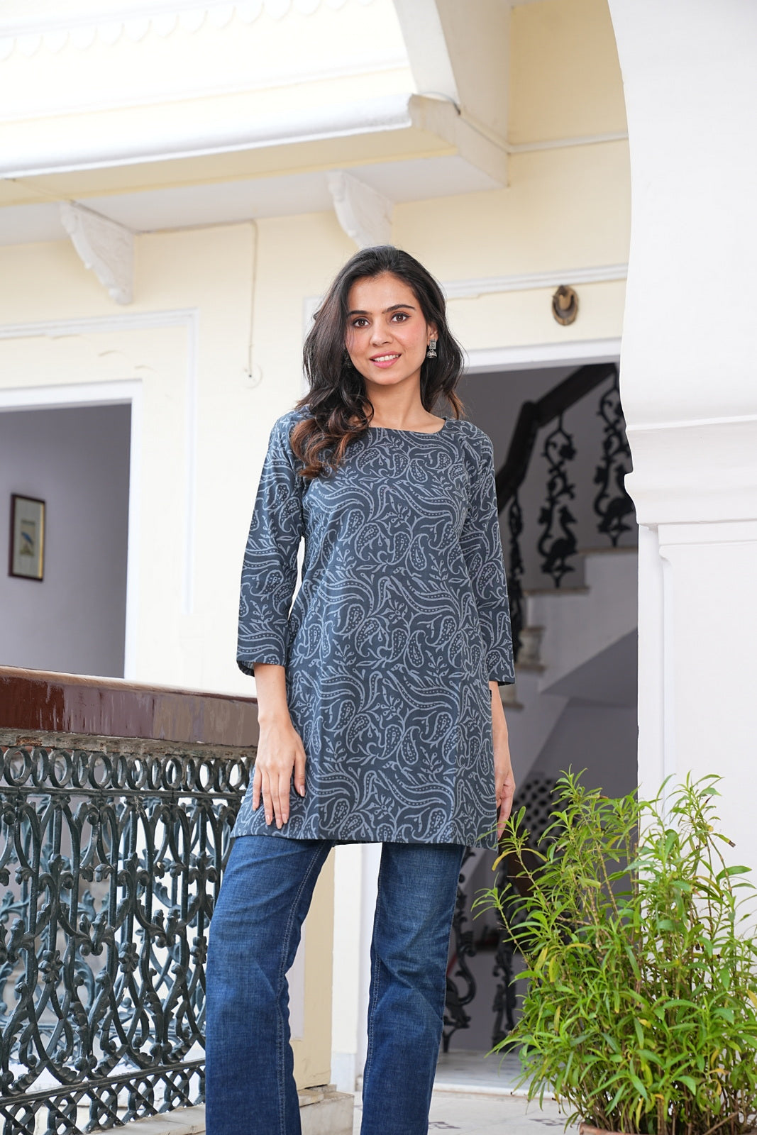 Women's Short Handblock Kurti – Pure Cotton | Jaipur Print