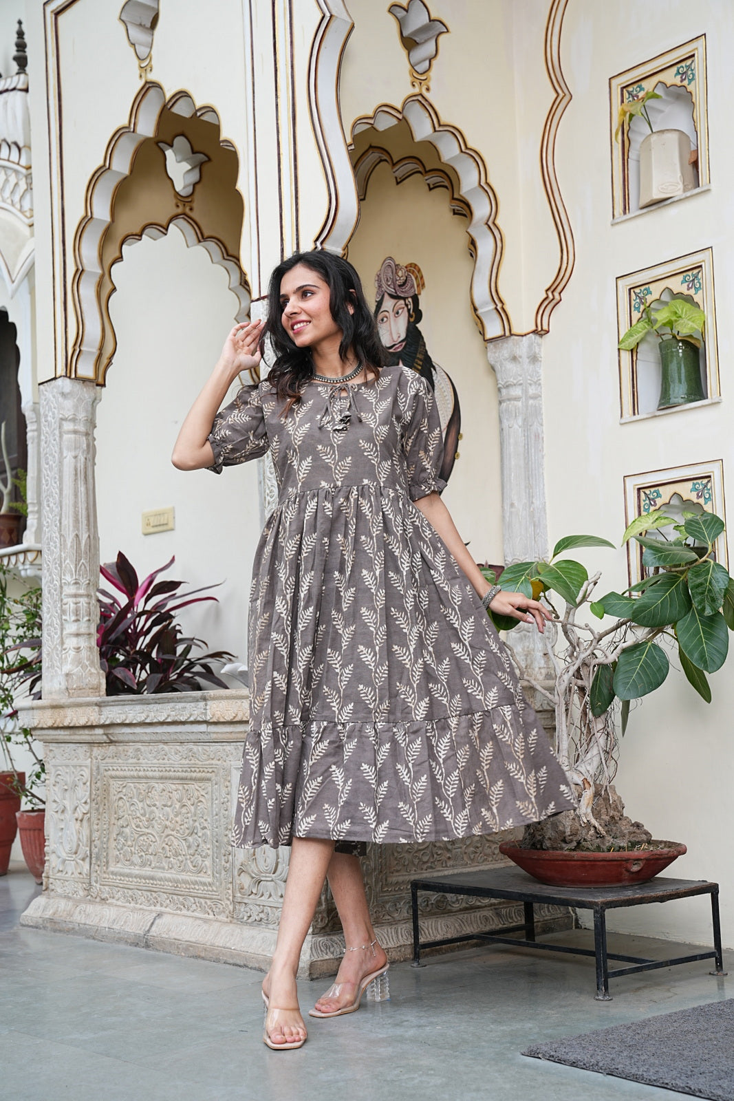 Women's Handblock Bagru Cotton Dress – Stylish & Breathable