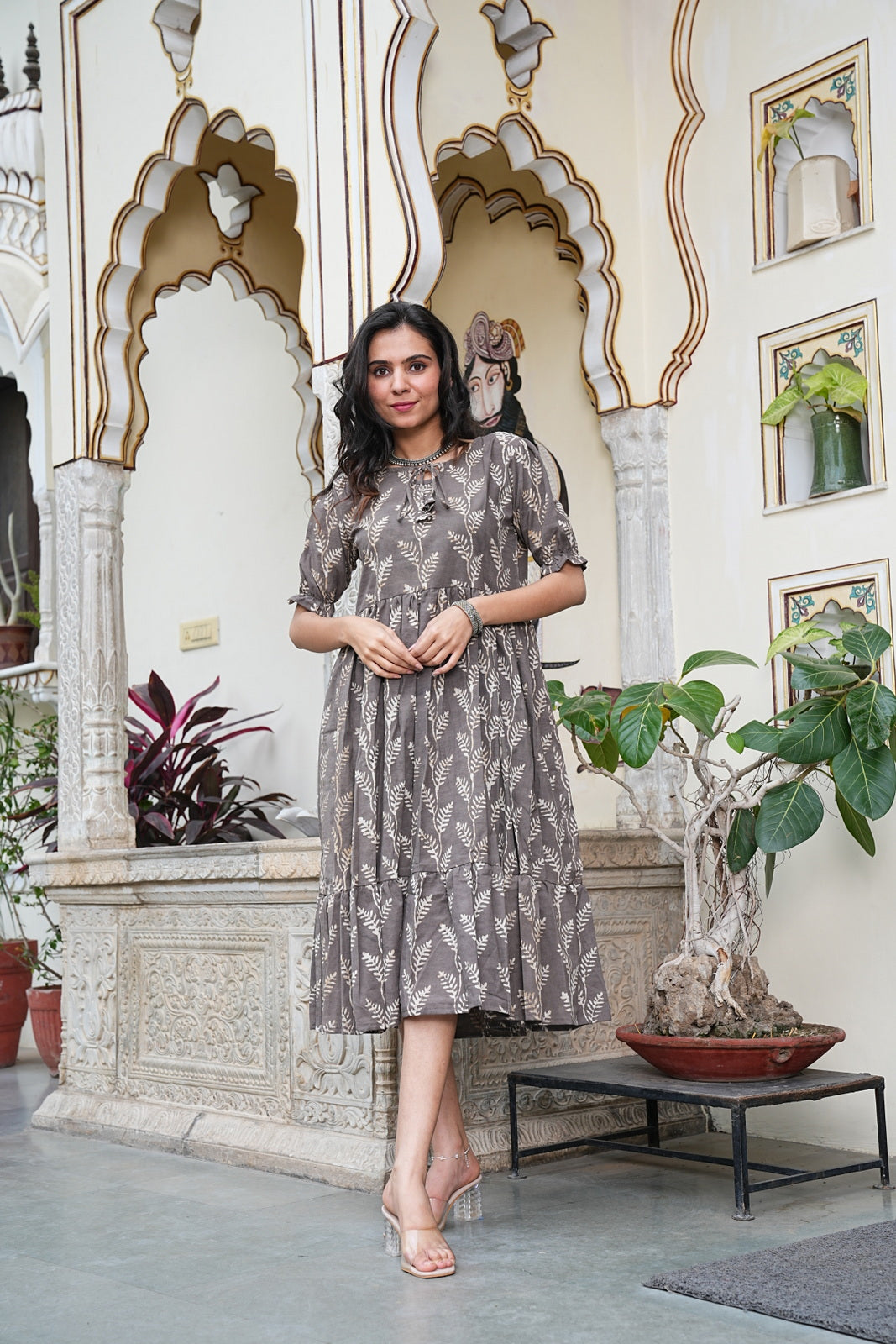 Women's Handblock Bagru Cotton Dress – Stylish & Breathable