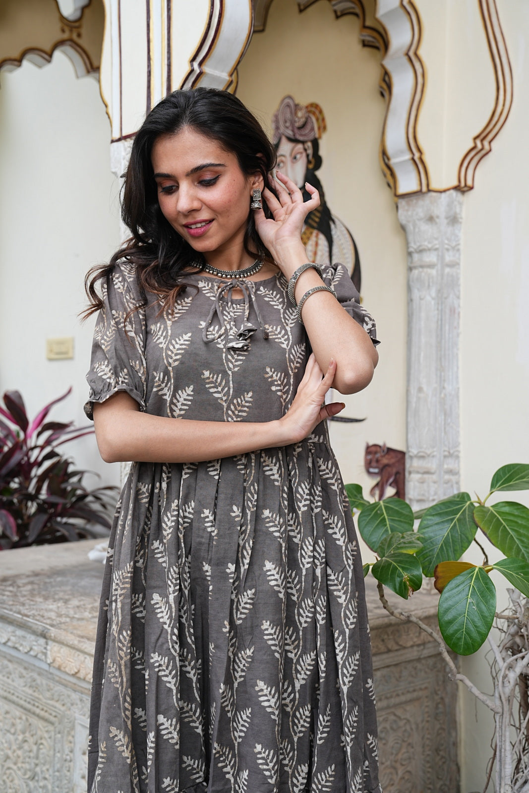 Women's Handblock Bagru Cotton Dress – Stylish & Breathable